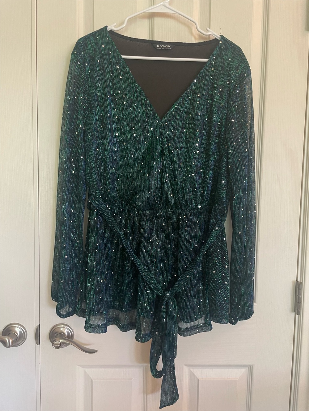 BloomChic faux wrap blouse